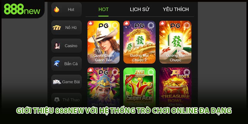 Giới thiệu 888new với hệ thống trò chơi online đa dạng