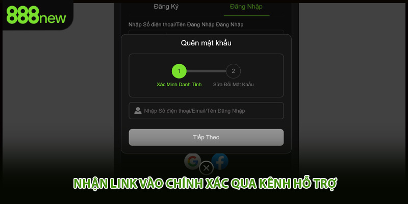 Nhận link vào chính xác qua kênh hỗ trợ